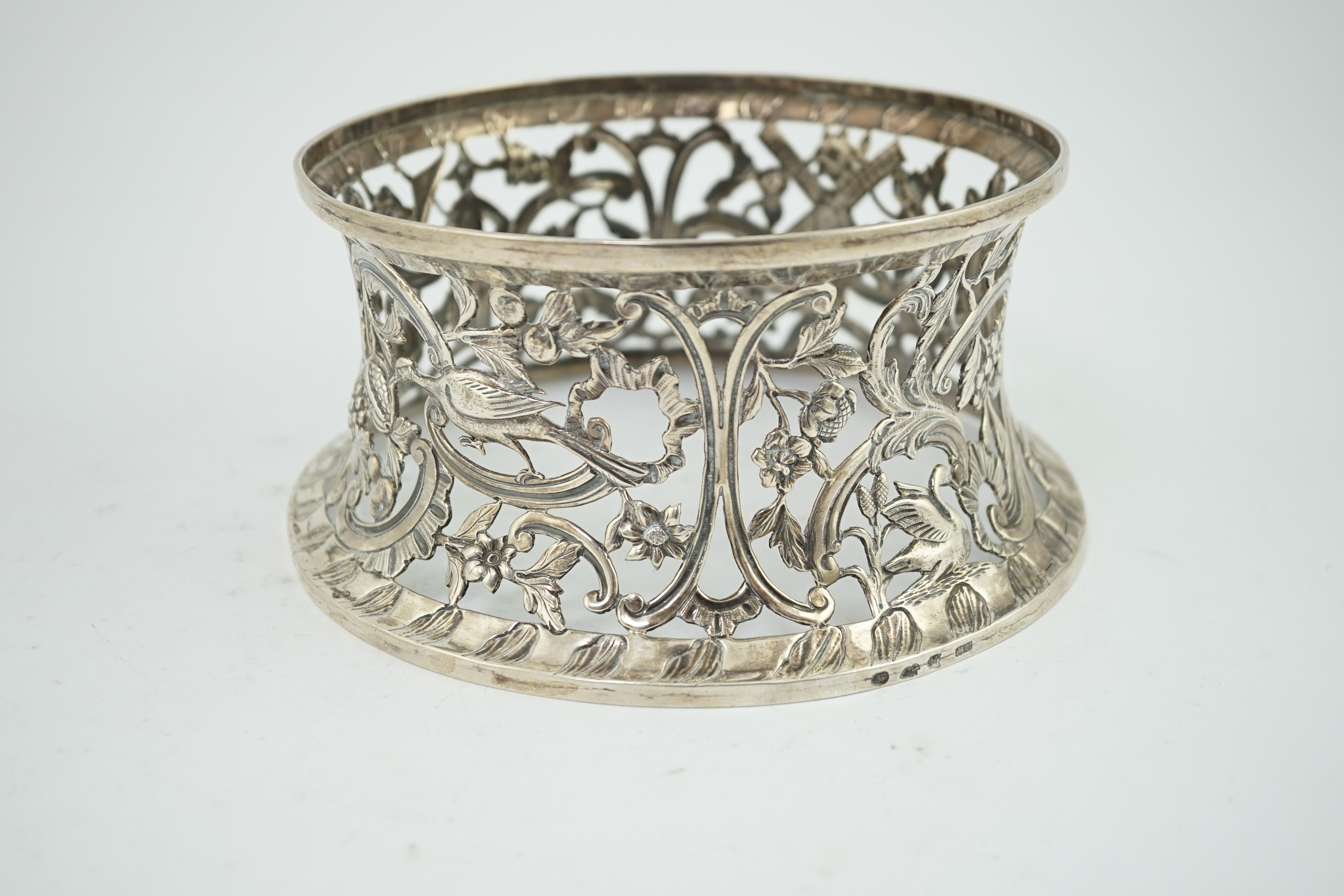 A George III Irish silver dish ring, by Matthew West